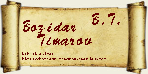 Božidar Timarov vizit kartica